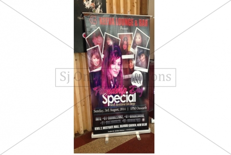 Standee Designing And Printing For Friendships Day Party At Club Keeva