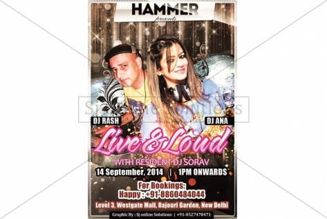 Party Creative For Dj Ana And Dj Grim At Hammer Club And Lounge