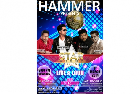 Creative for Star Night Party at Club Hammer