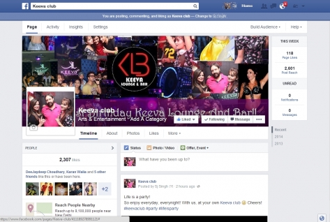 Online Marketing For Keeva Lounge And Bar