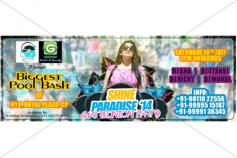 Cover Picture Design For Pool Party With Dj Ana At Royal Plaza