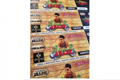 Passes Designing And Printing For Party With Dj A-Bazz At Club Hammer